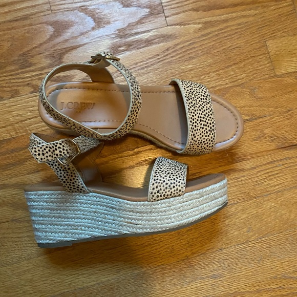 J crew factory | leopard print platform sandal, Sz 9.5 - Picture 3 of 5